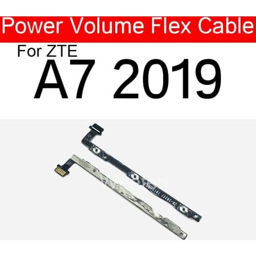 Power Volume Flex Cable For ZTE A7 2019 Power ON OFF Button Side Key Flex Ribbon Repair Parts