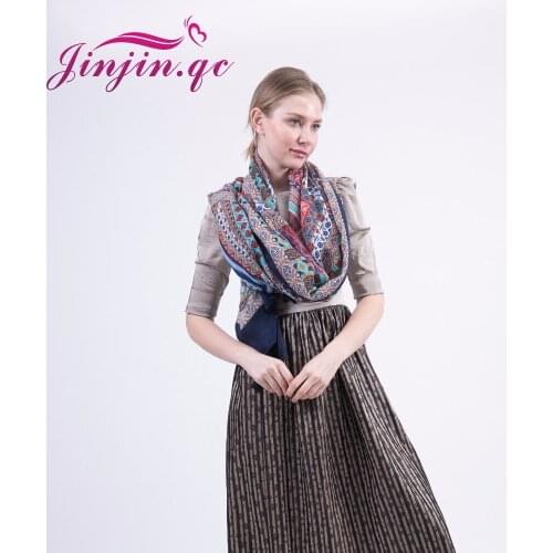 Jinjin.QC fashion geometry women scarf viscose scarves and wraps owl print bandana echarpe foulard drop shipping