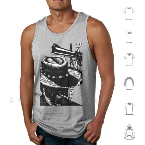 Clint Eastwood - Western tank tops vest sleeveless Clint Eastwood Western Noose Cowboy
