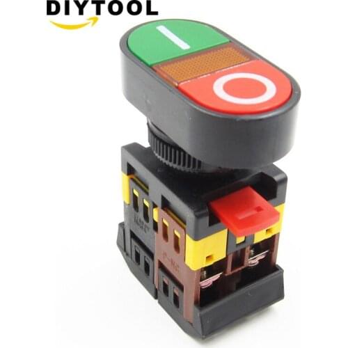 XB2 Red Green Light Indicator Momentary Switch Power Start Stop ON OFF LED Push Button signal pushbutton