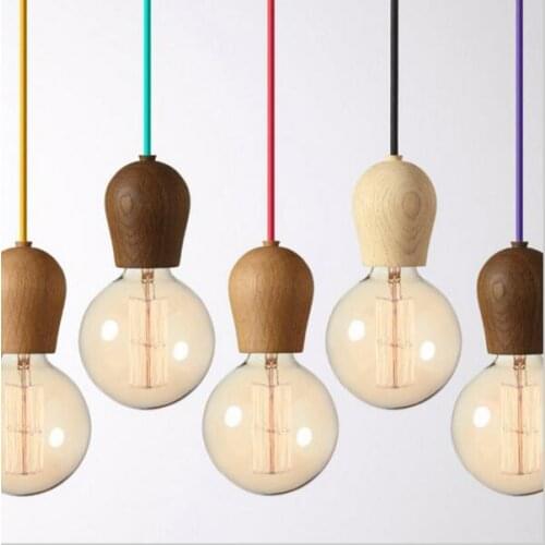 European style creative bar simple restaurant lamp Japanese-style bedroom retro American single-headed wooden chandelier hotel