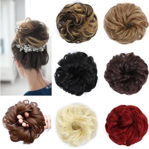 LUPU Synthetic Wigs Natural Hair, Artificial Hair, Suitable for Womens Medium Long Hair, Extended Hair Accessories Hairpin Bun
