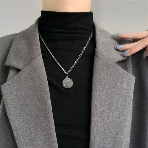 YANGLIUJIA Metal Chain Necklace European And American Style Hip-hop Punk Sweater Chain Women Jewelry Gift Accessories Wholesale