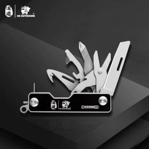 HX OUTDOORS multifunctional tool outdoor Mini sharp portable EDC tool disassembly express portable folding knife self-defense