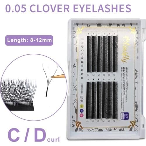 AINIFLY Y/W 0.05 Clover Eyelashes False Eyelashes Natural Thick Eyelashes Professional Mink Eyelash Extension Eyelash Supplier