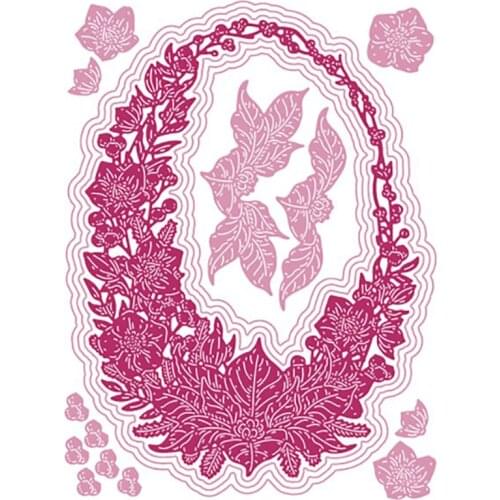 New Arrival 2021 Christmas Flower Cutting Dies Scrapbook Diary Decoration Stencil Ebossing Template DIY Greeting Card Handmade