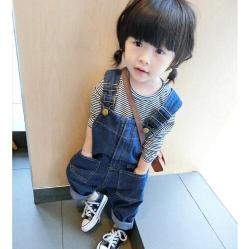 New Baby Girls Boys Denim Overalls Fashion Kids Overall Jeans For Spring Autumn Children Trousers Jumpsuit Clothes Bib Pants