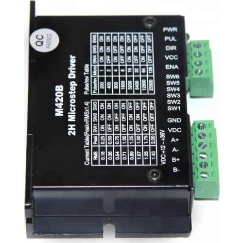 Updated version of M420B Stepper Motor Driver 2A 12~36V TTL 128 Micro-Step CNC 1 Axis NEW 2 or 4 Phase of Stepper Moto 20,28,35