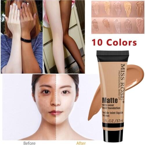 Foundation Face Concealer Hides Wrinkles Skin Defects Long-lasting Base Makeup Professional Full Coverage Matte Make Up Cream