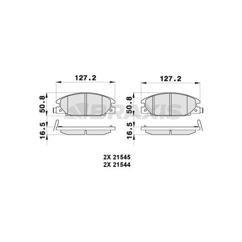 FRONT BRAKE BALATASI FRONTERA A 2.4I / 2.3TD 1605825 BRAXIS AB0296