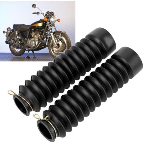 Rubber Gaiters Gators Boots 2Pcs Front Fork Shock Absorber Dust Cover Universal Motorcycle Dust Proof Sleeve Protector Damping