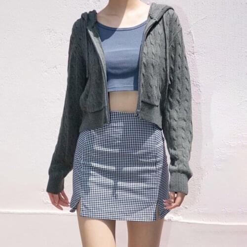 UNUTH Girls Knitted Sweaters 2021 Spring-Autumn Vintage Cardigan