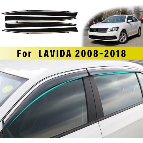 Car Window Visors Sun Rain Cover Plating Chrome Trim Auto Accessories For Volkswagen Lavida 2008-2011/2012-2018/2019