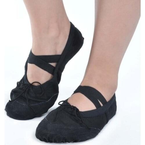 2019 Womens Belly Dance Training Ballet Foldable Soft Sole Breathable Cotton Ballet Flats