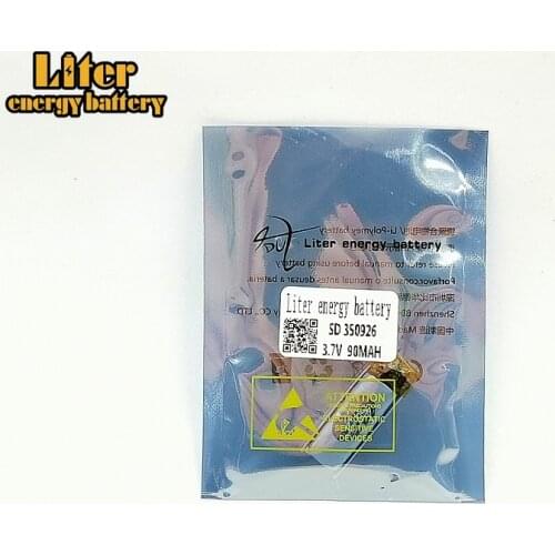 1/2/4PCS RECHARGEABLE 3.7V 90MAH LI-ION BATTERY 350926 351025 Li-polymer Batteries FOR MP3 MP4 MP5 BLUETOOTH GPS