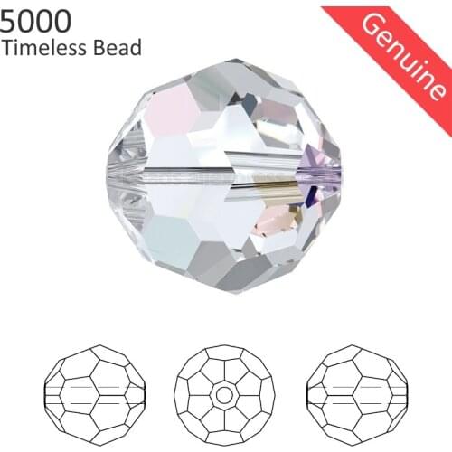 1 piece) 100% Original Crystal from Swarovski 5000 Timeless round Bead rhinestone made in Austria for DIY bracelet jewelry
