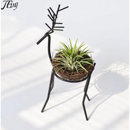 1PCS Flower Shelf Nordic Home Balcony Decoration Flower Rack Plant Stand Shelves Wrought Iron Living Room