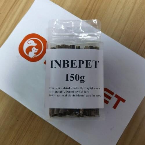 100g/150g Natural Matatabi Pet Cat Snacks Sticks Cleaning Tooth Catnip Cat Toys Actinidia Silvervine Pet Toy For Cats 120X7-10mm