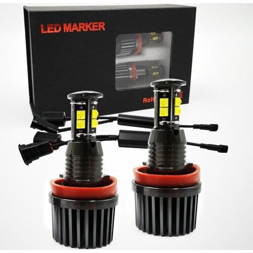 2Pcs/1Set 2x40W 80W E92 H8 LED Angel Eyes Led Marker Lights canbus for BMW X5 E70 X6 E71 E90 E91 E92 M3 E89 E82 E87 Headlight