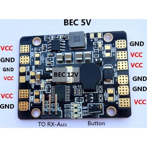 Matek 5in1 V3 Power Distribution Board Dual BEC LED Controller Tracker Low Voltage Alarm for FPV