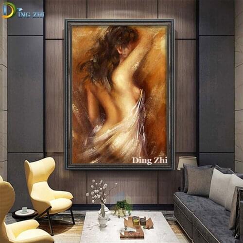 Abstract Sexy Naked Beauty Diamond painting 5D Diy Cross Stitch Modern Art Full Square Round Drill Rhinestone Embroidery Mosaic