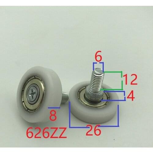 5 pieces of m6x12mm pulley automatic vending machine pulley / outer rolling pulley