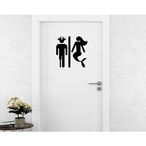 BK Home Pirate and Mermaid Design Door Sticker-1