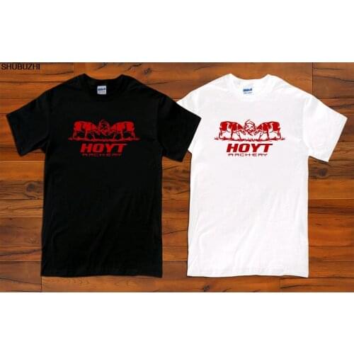 Hoyt Archery Logo 1side Black and White T-shirt (XS-5XL) Cool Casual pride t shirt men Unisex Fashion tshirt Loose Size sbz8324