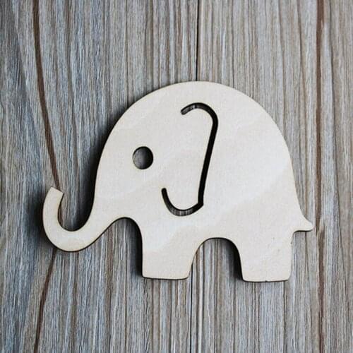 20pcs WoodenElephant Shape wooden kid toys hand crafted diy animal toys