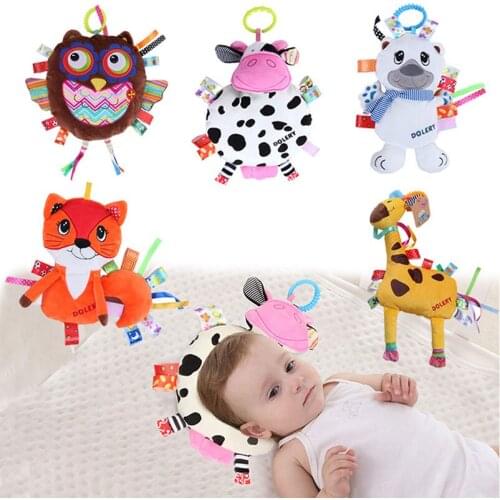 30cm Baby Rattle Toys Boys Girls Cute Animal Early Educational Bed Stroller Hanging Soft Stuffed Plush Toys Mobile Phone Straps