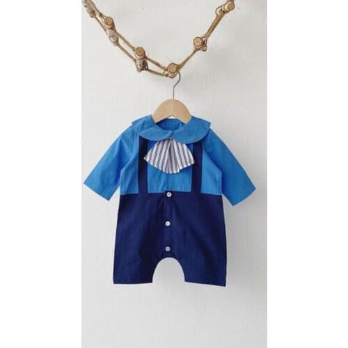 Gentleman Baby Long Sleeve Romper Wedding And Party Baby Boys Clothes Girls Jumpsuit Newborn Romper Clothes