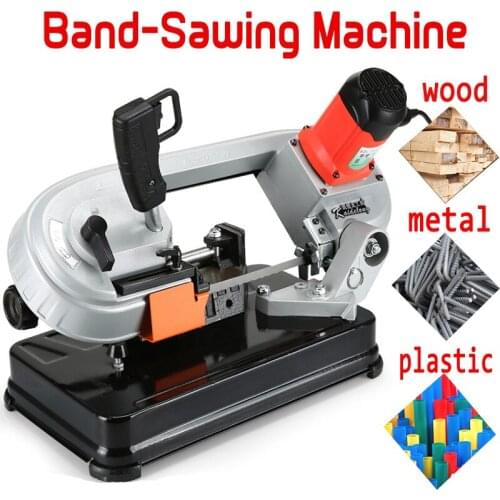 Multi-function variable speed saw mini metal / woodworking band saw household electric cutting machine DLY-100