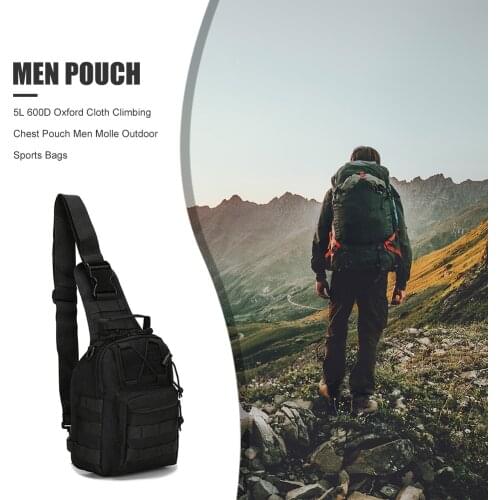 Oxford Cloth Climbing Waist Chest Pouch 5L Portable Men Molle Outdoor Sports Bag for Family Outdoor Camping Accessories