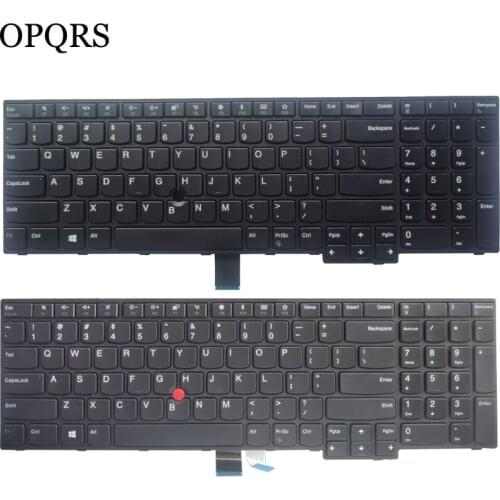 New English Laptop Keyboard For Thinkpad E570 US Keyboard Replacement FRU 01AX160 NO backlight