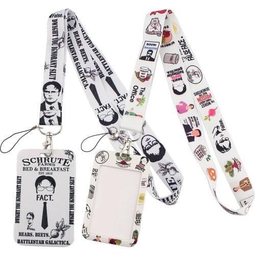 PF244 Dongmanli The Office Lanyard for Key Neck Strap Card ID Holder Gym Key Chain Key Holder DIY Hang Rope Key Rings Gifts