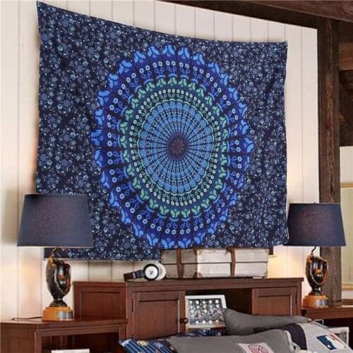 Beach towel Bedding Mandala Wall Hanging Decorative Tapestry Arrays Blue Beautiful Wall Art Tapestry Indian Sheet New Bedding