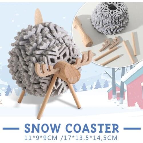 Nordic Ins Style Sheep Pattern Coasters Home Decor Felt Placemats Cafe Coffee Cup Coasters Set Creative Ornaments Photo Props