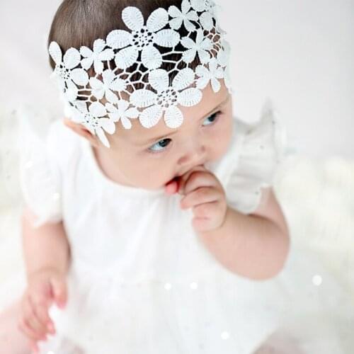 White Lace Headband For Baby Girls Birthday Gift Photography Fashion Headwear