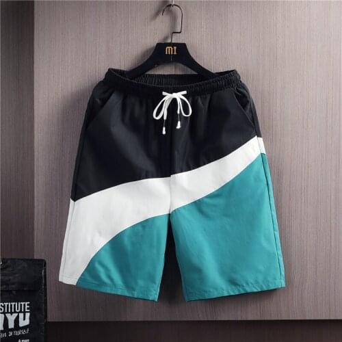 Breathable Shorts Men Multi-pocket Quick Dry Knee Length Short Beach Shorts Pants Elastic Waist 2021 Summer Dropshipping