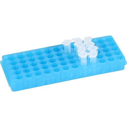 60 Holes Centrifuge Test Tube Rack 2 Side Test Tubes Holder Bracket 0.5ml/1.5ml Centrifuge Vial Tube Support Laboratory Supplies