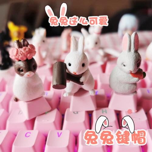 Three-dimensional Keycap Mechanical Gaming Keyboard Key Caps Gift Keycaps For Cherry Mx Switch Mechanical Keyboard Bunny Rabit