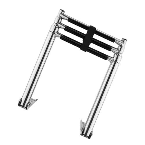 BSET MATEL 3 Steps Boat Stainless Steel 304 Telescoping Folding Ladder Deck Outboard Swim Platform Boat Marine Yacht Accessories