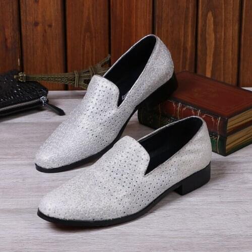 Christia Bella Classic White Genuine Leather Party Man Flats Shoes Male Fashion Hollowing Out Slip on Shoes Mens Loafers Shoes