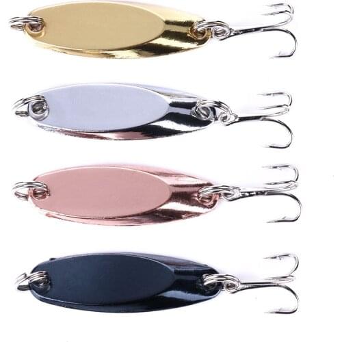 YUZI 4cm 7g Spinner Trout Spoon Metal Fishing Lures Wobblers Jig for Carp Fishing Tackle Pesca Isca Artificial Hard Baits