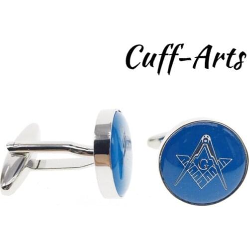 Cuffarts Cufflinks 2018 High Quality Anniversary Geometry Cuff Links Transparent Resin Blue Mens High Fashion Cufflinks C10059