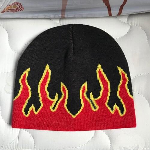 Flame Beanie Warm Winter Hats For Men Women Ladies Watch Docker Acrylic Skull Cap Knitted Hip Hop Autumn Casual Skullies Outdoor