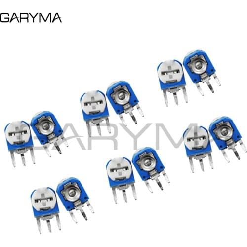 10pcs RM063 RM-063 100 200 500 1K 2K 5K 10K 20K 50K 100K 200K 500K 1M ohm Trimpot Trimmer Potentiometer Variable Resistor