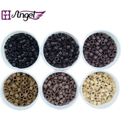 Charlies Angels 1000pcs 4mm*2.7mm*2.7mm Aluminium microlinks With Screw Hair Extension tool 6 Colors Optional