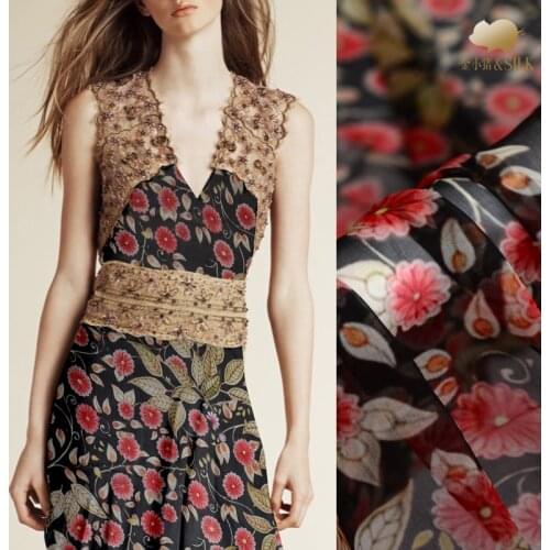 135cm digital inkjet silk smooth fabric 5mm light silk fabric transparent breathable dress scarf silk tulle fabric cloth