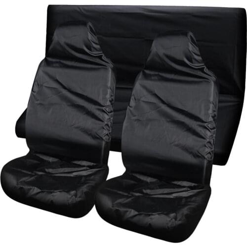 Multi-functional 2pcs Waterproof Car Rear Seat Cover Oxford Cloth High Seat Cover Protector Pet Cushion Car Accessories